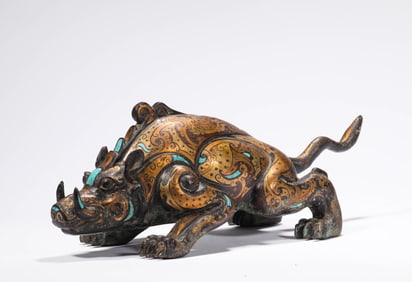 Tang copper auspicious beast