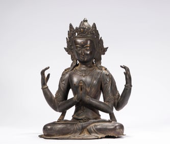 Bronze Buddha statue of Ming Dynasty