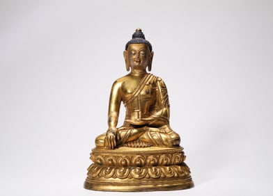 Ming Dynasty bronze gilt Buddha