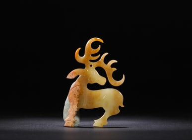 Warring States Hetian jade deer