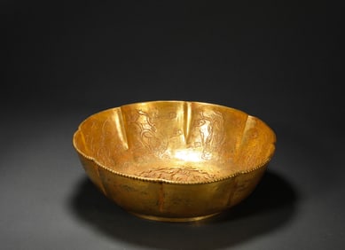 Tang Dynasty flying pattern silver gold Buddha