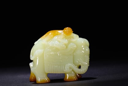 Jade elephant in Hetian Dynasty