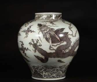 Ming Dynasty dragon pattern aristocratic can