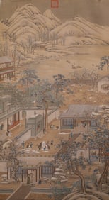 Lang Shining palace painting vertical axis