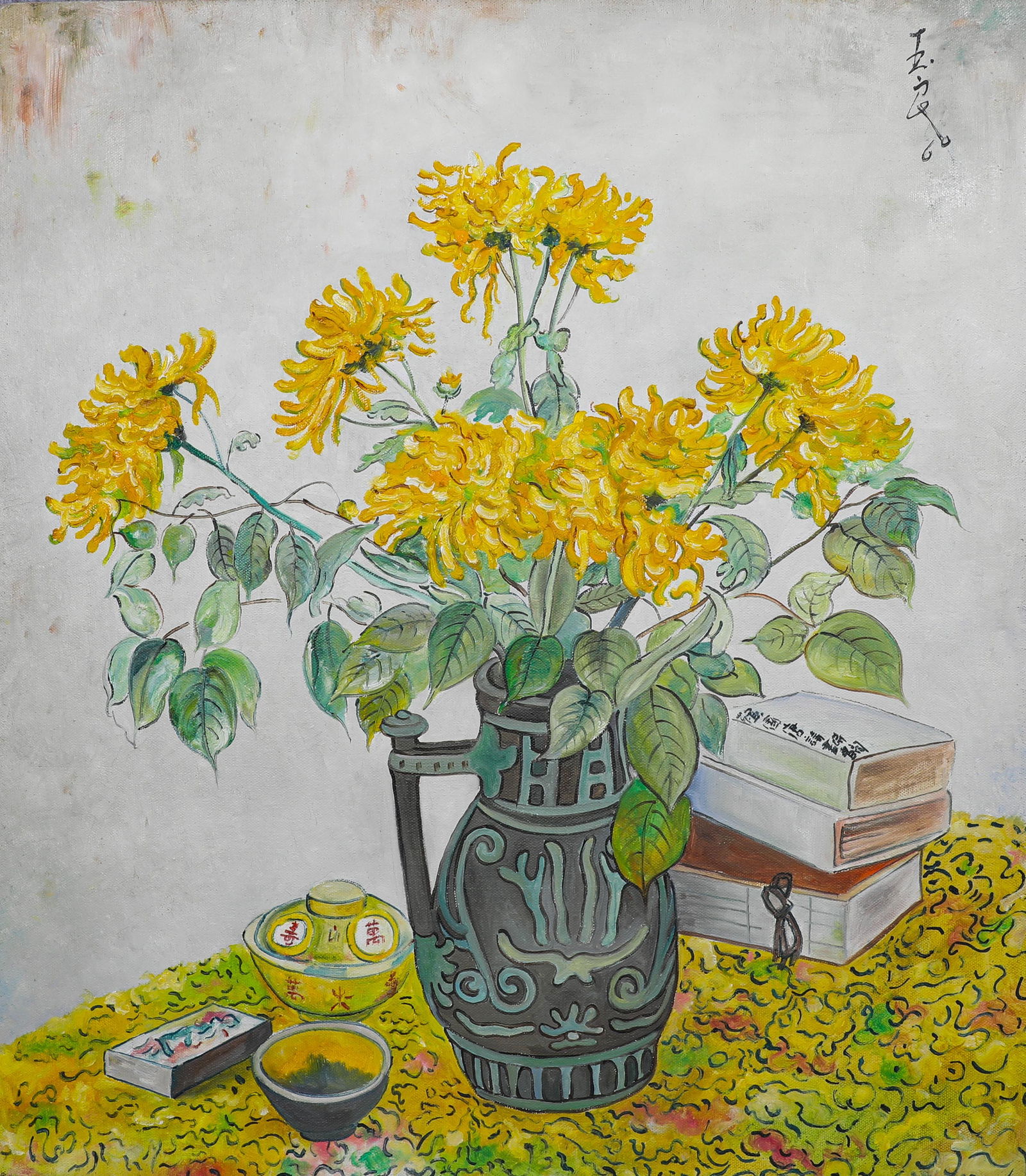 Pan Yuliang's fine oil paintings: High:73cm,Wide:64cm