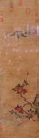 Ming Dynasty Sun Kehong flower and bird frame