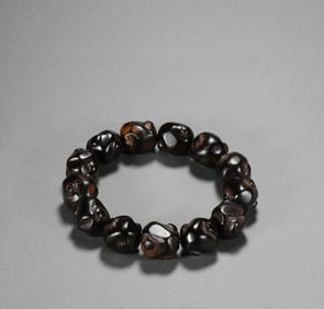 Qing Dynasty Qi Nan agarwood rosary beads