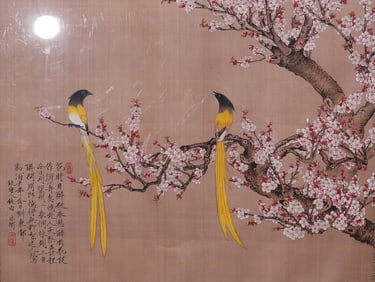 Yu Fei dark fine flower and bird picture frame