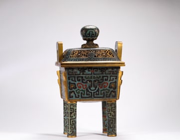 Cloisonne incense burner from the Qing Dynasty