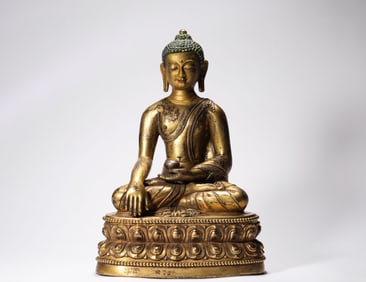 Ming Dynasty bronze gilt Buddha
