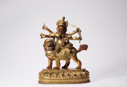Bronze gilt Buddha of Qing Dynasty
