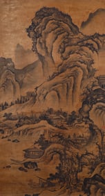 Ming Dynasty wear into the landscape vertical axis