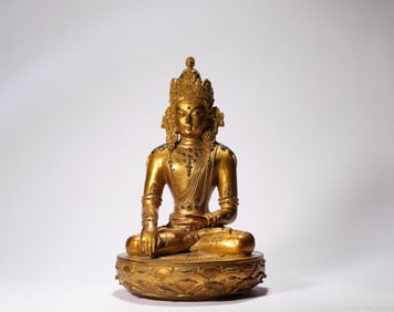 Ming Dynasty bronze gilt Buddha