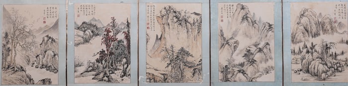 Dong Qichang landscape collection painting heart