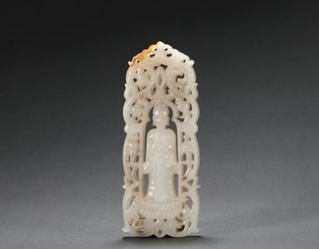Tang Dynasty Hetian jade Guanyin Pei