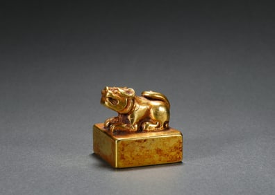 Han Dynasty bronze gilt seal