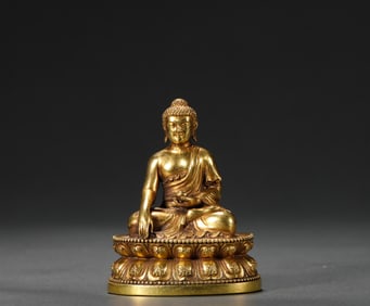 Ming Dynasty silver gilt Buddha
