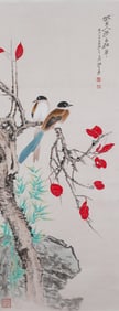 Zhang Daqian flowers and birds boutique vertical shaft