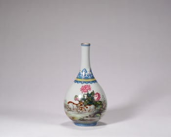 Enamel vase of Qing Dynasty