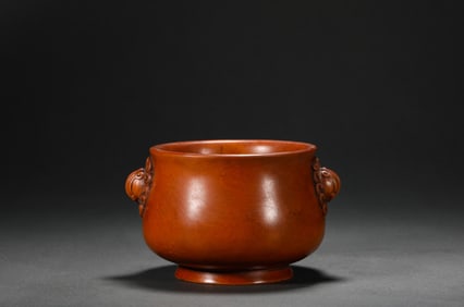 Boxwood incense burner of Qing Dynasty