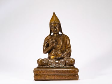 Bronze Buddha statue of Qing Dynasty
