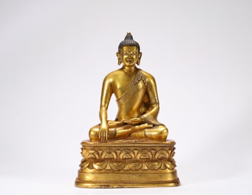 Ming Dynasty bronze gilt Buddha