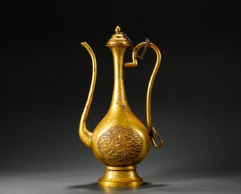 Bronze gilt vase of Ming Dynasty