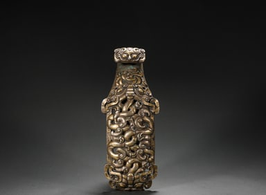 Han Dynasty bronze gilt with hooks