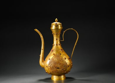 Bronze gilt vase of Ming Dynasty