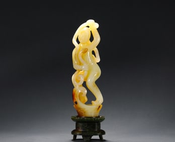 A beautiful woman of the jade and Hu people in Hetian Dynasty