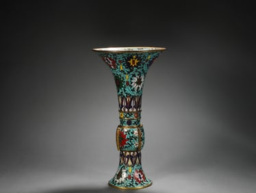 Bronze cloisonne vase in Qing Dynasty