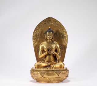 Ming Dynasty bronze gilt Buddha