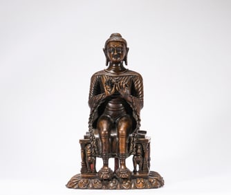 6th century bronze Buddha statue
