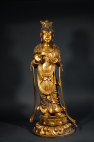 Bronze gilt Buddha of Tang Dynasty