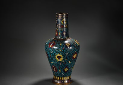 Qing Dynasty copper Jingtai vase