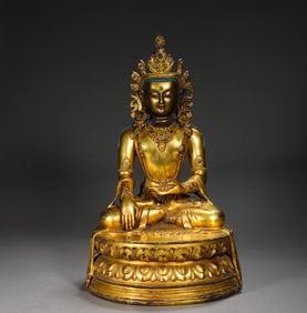 M ing Dynasty Bronze Gilt Buddha Statue
