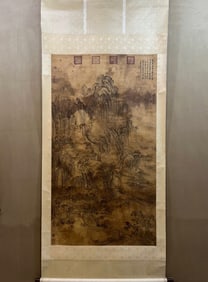 Wang Hui Landscape Picture Vertical Axis