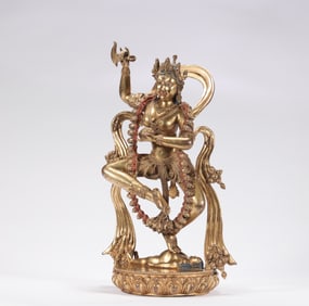 Ming Dynasty Bronze Gilt Buddha Statue