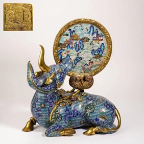 Qing Dynasty Cloisonne Screen