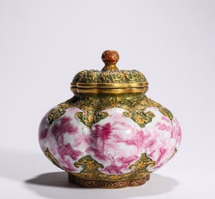 Qing Dynasty Qianlong Enamel Painted Covered Jar