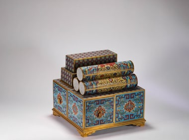Qing Dynasty Copper Cloisonne Study Appreciation