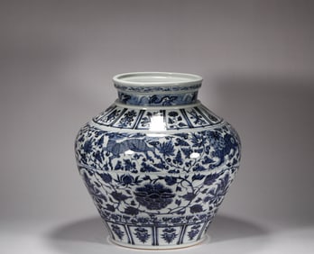 Yuan Blue and White Large Jar