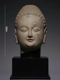 Before Ming Dynasty White Marble Buddha Head