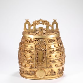 Qing Dynasty Bronze Gilt Bell