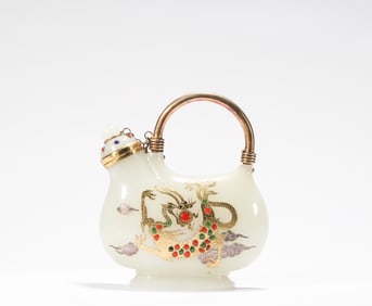 Tang Dynasty The Nobility Used Hetian Jade Wine Pot