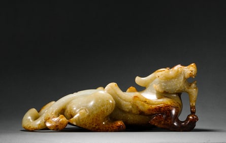 Han Dynasty Hetian Jade Auspicious Beast