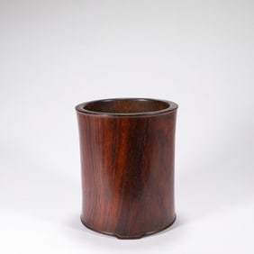 Qing Dynasty Yellow Pear Pen Container