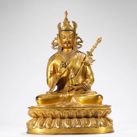 Ming Dynasty Bronze Gilt Buddha Statue