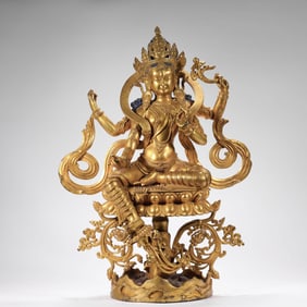 Ming Dynasty Bronze Gilt Buddha Statue