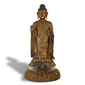 11th Century Copper Buddha Statue